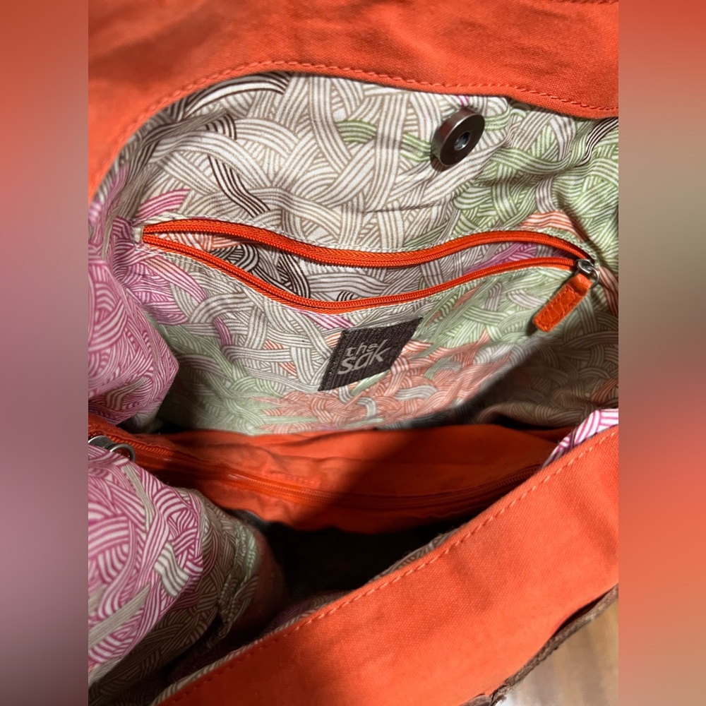 The Sak Orange Leather Shoulder Bag - Picture 8 of 11